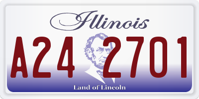 IL license plate A242701