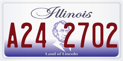 IL license plate A242702