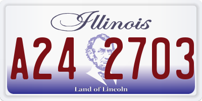 IL license plate A242703