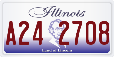 IL license plate A242708