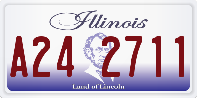 IL license plate A242711