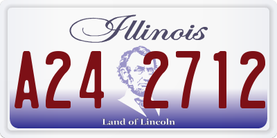 IL license plate A242712