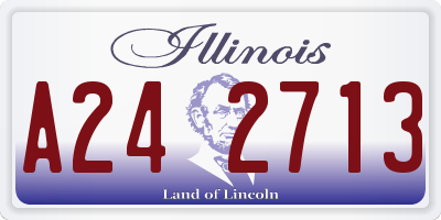 IL license plate A242713