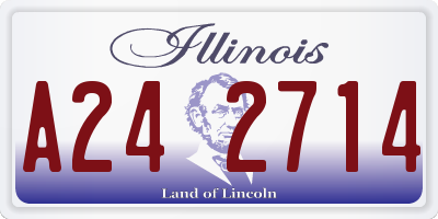 IL license plate A242714