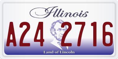 IL license plate A242716