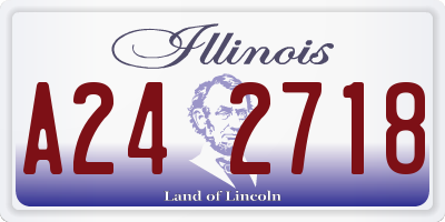 IL license plate A242718