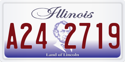 IL license plate A242719