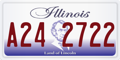IL license plate A242722