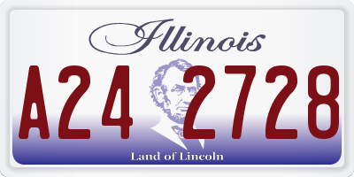 IL license plate A242728