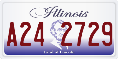 IL license plate A242729