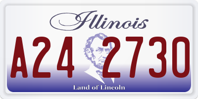 IL license plate A242730