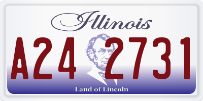 IL license plate A242731