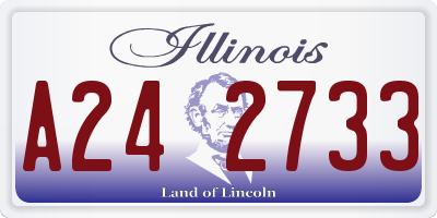 IL license plate A242733