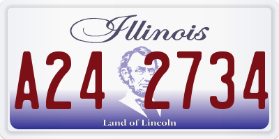 IL license plate A242734