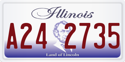 IL license plate A242735