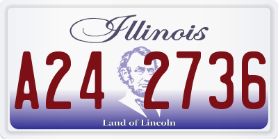 IL license plate A242736