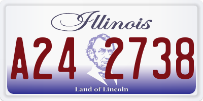 IL license plate A242738