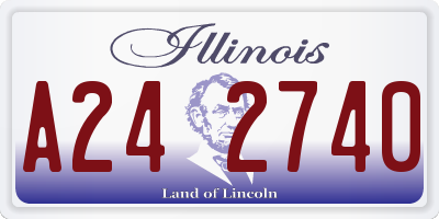 IL license plate A242740