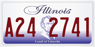 IL license plate A242741