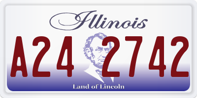 IL license plate A242742