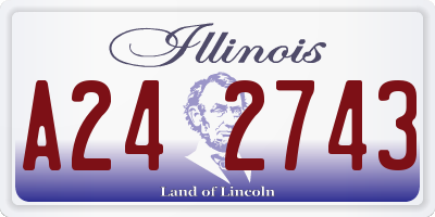 IL license plate A242743