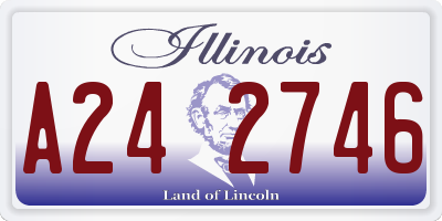 IL license plate A242746