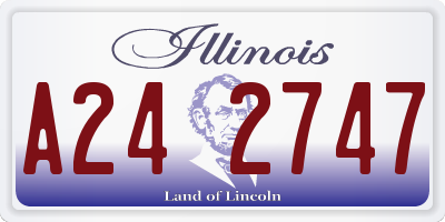 IL license plate A242747