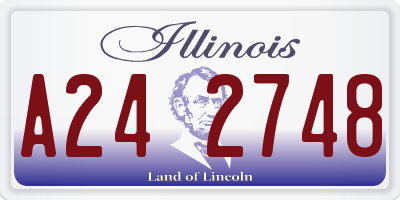 IL license plate A242748
