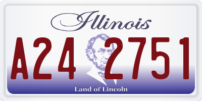IL license plate A242751
