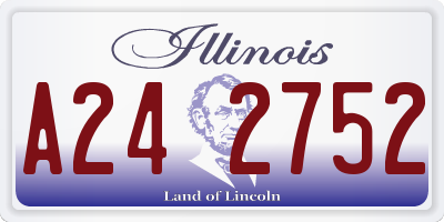 IL license plate A242752