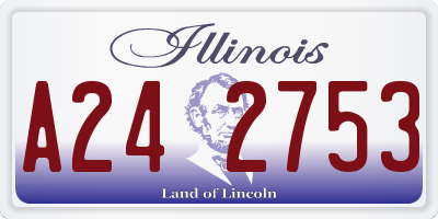 IL license plate A242753