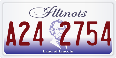 IL license plate A242754