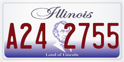 IL license plate A242755