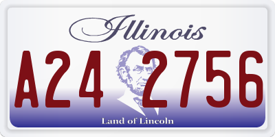 IL license plate A242756