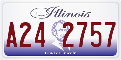IL license plate A242757