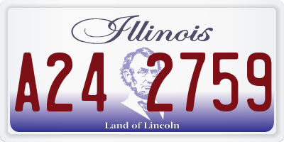 IL license plate A242759