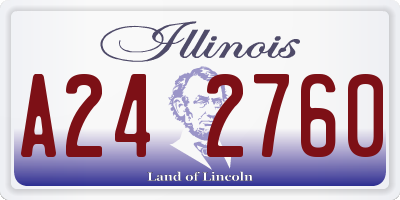 IL license plate A242760