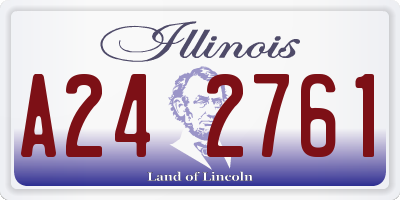 IL license plate A242761