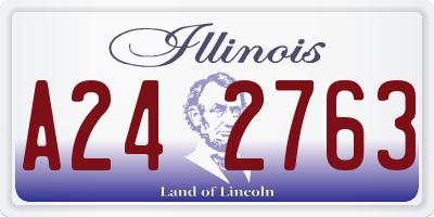 IL license plate A242763