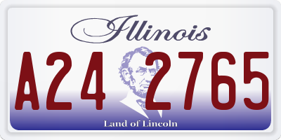 IL license plate A242765