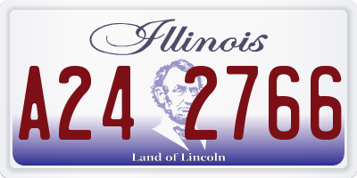 IL license plate A242766