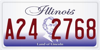IL license plate A242768