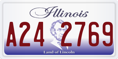 IL license plate A242769