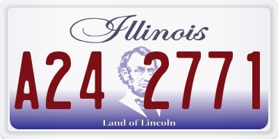 IL license plate A242771