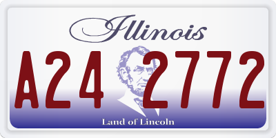 IL license plate A242772