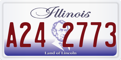 IL license plate A242773