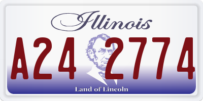 IL license plate A242774