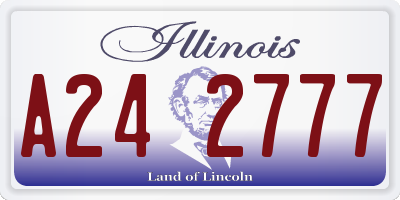 IL license plate A242777
