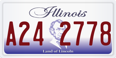 IL license plate A242778