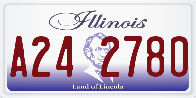 IL license plate A242780